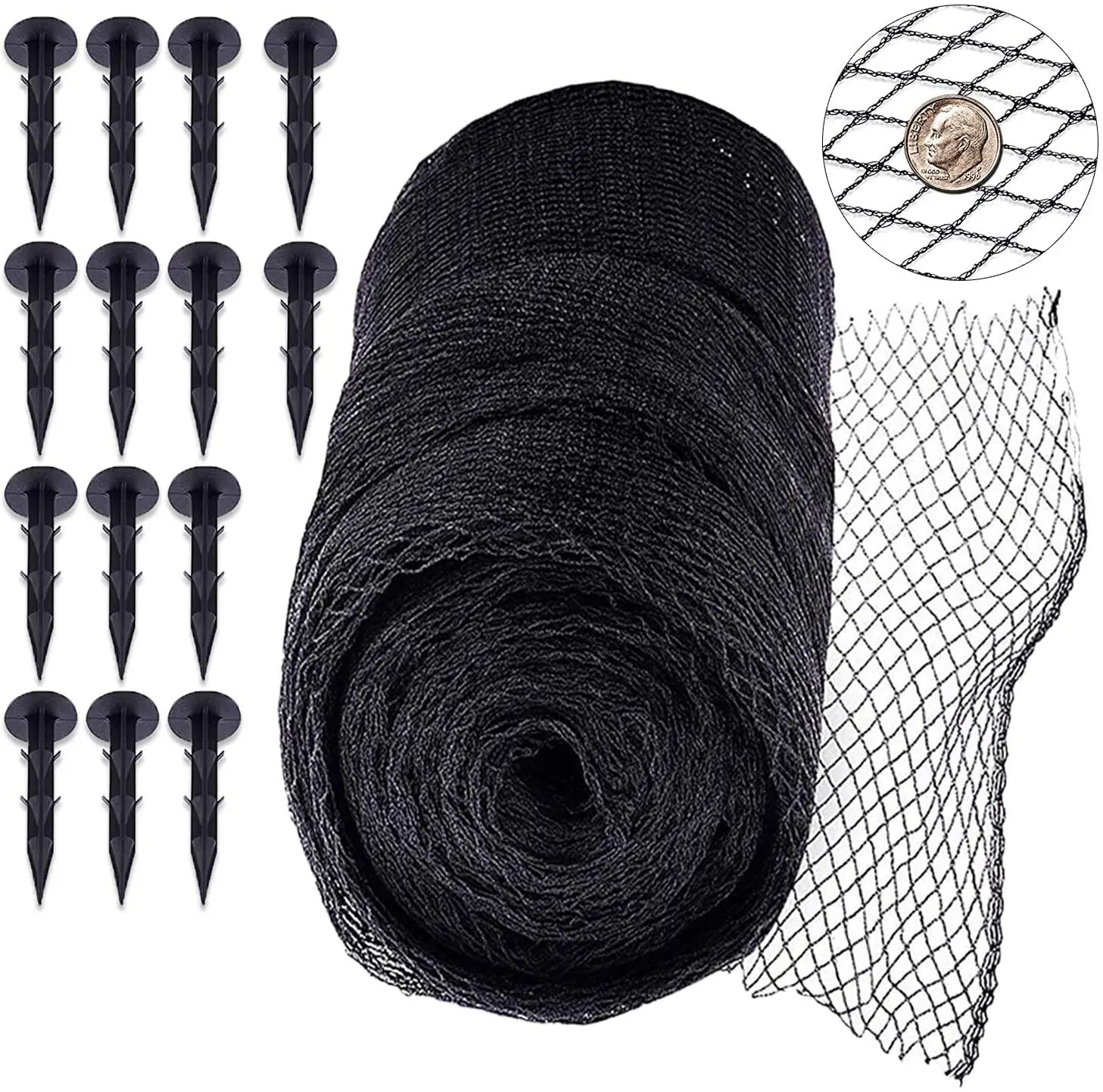 

Black Heavy Duty Pool and Pond Net Pond Skimmer Net Koi Anti-cat Pond Cover Anti-leaf Net Anti-Bird Net Garden Protection Net