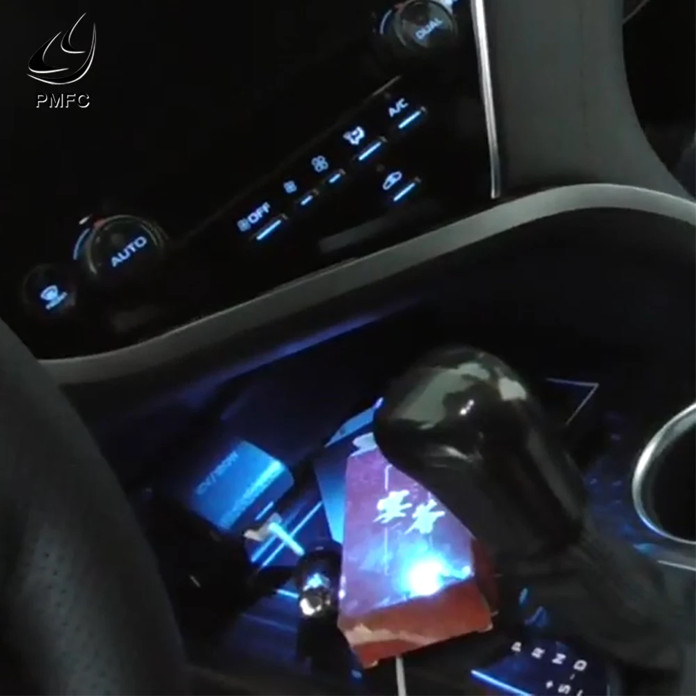 

LED Car Interior Water Cup Storage Box Lamp Ice Blue Atmosphere Decorative Light Ambient Light For Toyota Camry 2018 19 20 2021