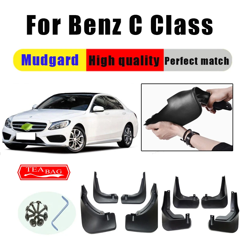 

Mud Flaps For Benz C Class W205 C180 C200 C260 C300 2015~2021 Mudguards Fenders Car Accessories Auto Styline 2013-2020 4 PCS