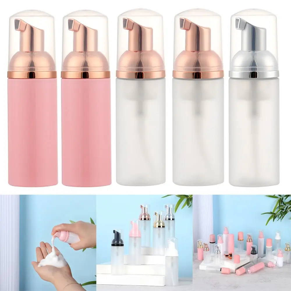 1Pc 50ml Plastic Refillable Bottles Soap Shampoo Foaming Mousses Liquid Dispenser Pump Container Useful Empty Lotion Bottling