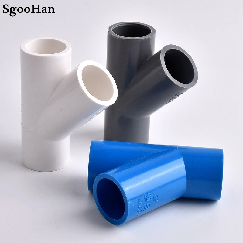 2~20pcs 20~40mm PVC Pipe Y-Style Tee Connector Garden Irrigation 3 Way Joint Aquarium Fish Tank Watering Adapter Fittings