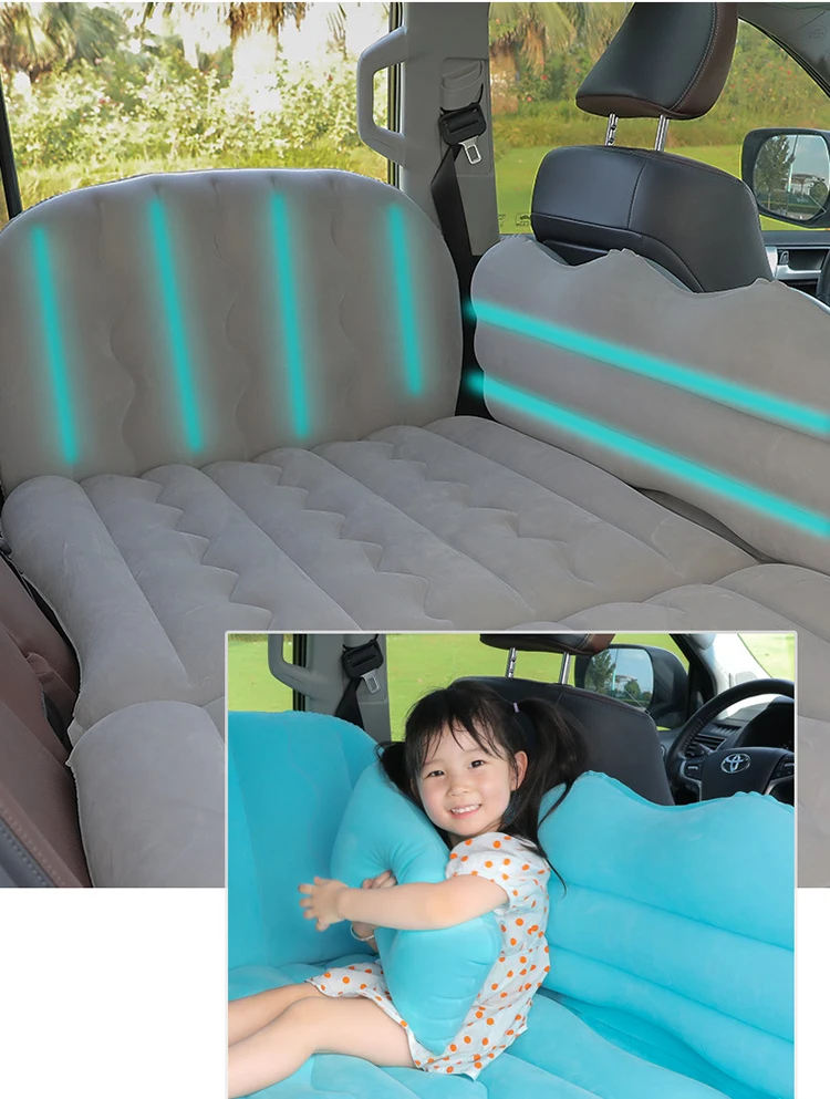 Bymaocar car inflatable bed multifunctional outdoor inflatable mattress car travel bed car supplies