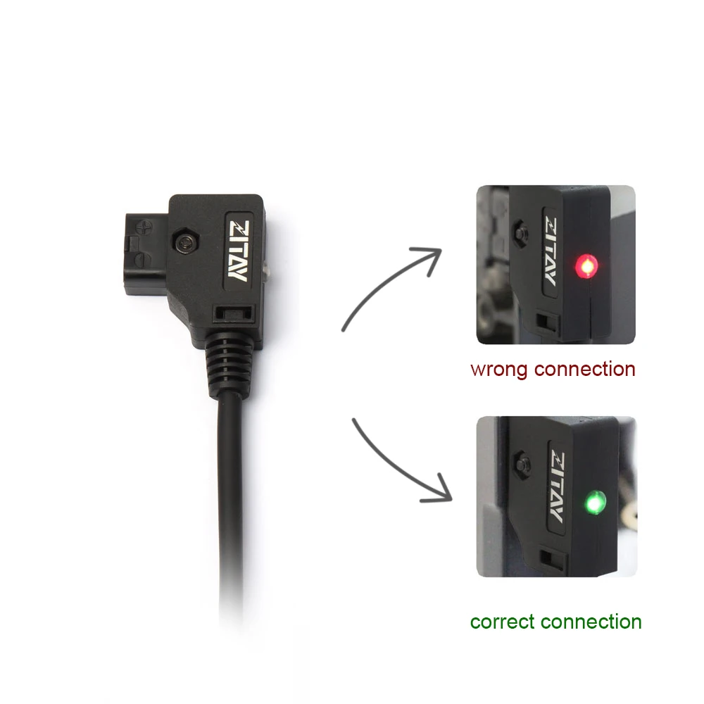1/4 "สกรู PTAP Power Tap ปลอดภัย D-Tap 4-Port Connector แหล่งจ่ายไฟสาย Fr กล้องไฟสีทอง Mount V-Mount