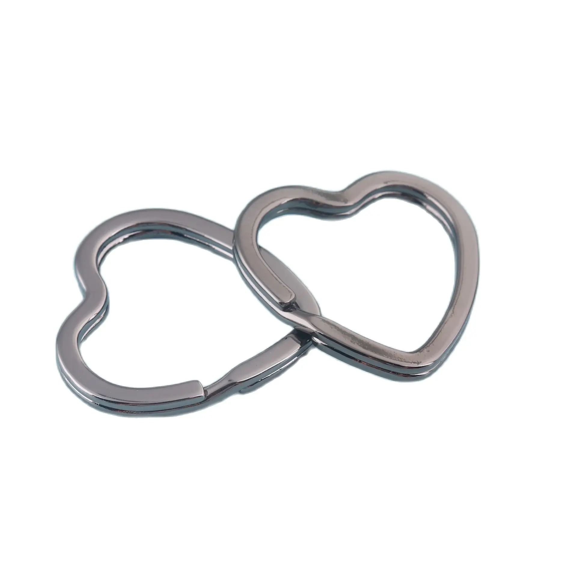 

Heart Shape Keyrings 6pcs *32mm Gunmetal Color Metal Split Rings for Key Chain Wholesale Lanyard Findings