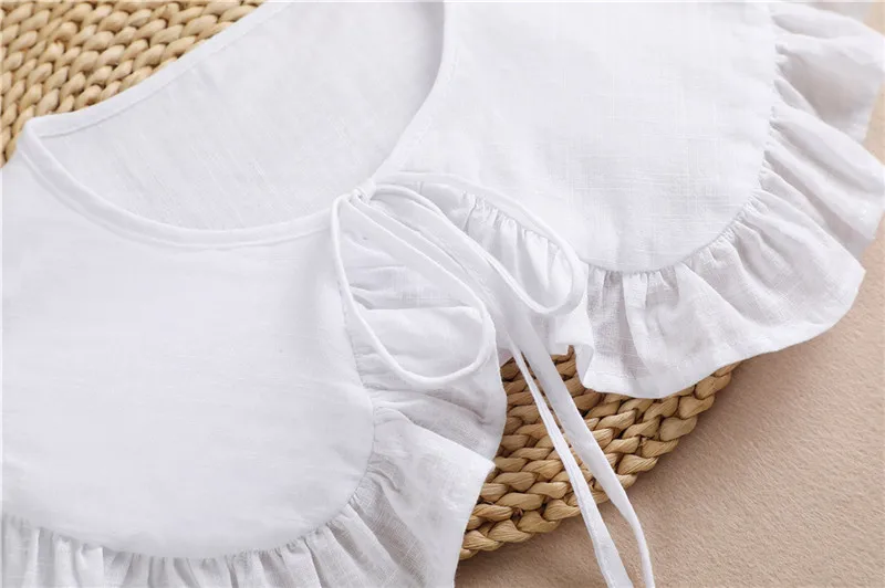 Multifunctional Sunscreen Detachable Doll Fake Collar Shawl Lapel Mesh Embroidery Floral Lace False Collar Clothes Accessory