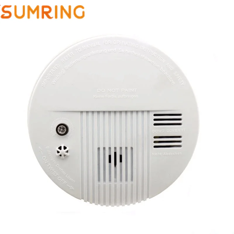 SUMRINGFREE2-Double Sensor Detector De Fumaça, Alarme De Fumaça, Detector De Incêndio, Longa Vida, 9V, AC110V-220V, $10-$2