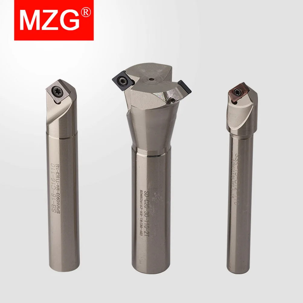 MZG  SD 45 Degree Tungsten Steel  CNC Lathe Milling Cutter Machine Clamp SDMB Carbide Inserts Holder End Mill Chamfering Tools