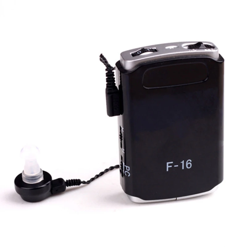 Personal Black hearing aid adjustable Pocket Sound Receiver Amplifier Hearing Care For Bigger Sound Hearing Care  Sound clear