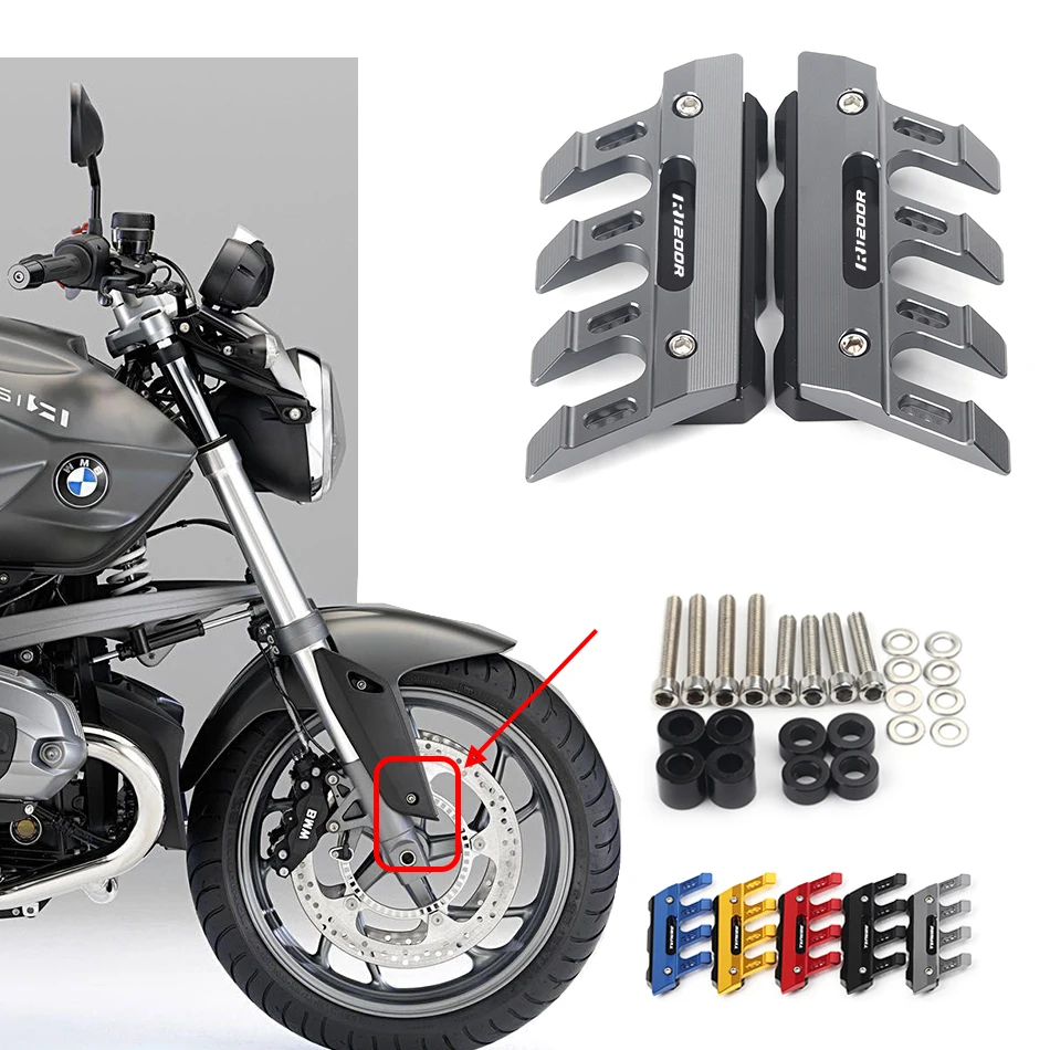 

For BMW R1200R R1200 R LC Motorcycle CNC Aluminum Mudguard side protection block front fender anti-fall slider Accessories