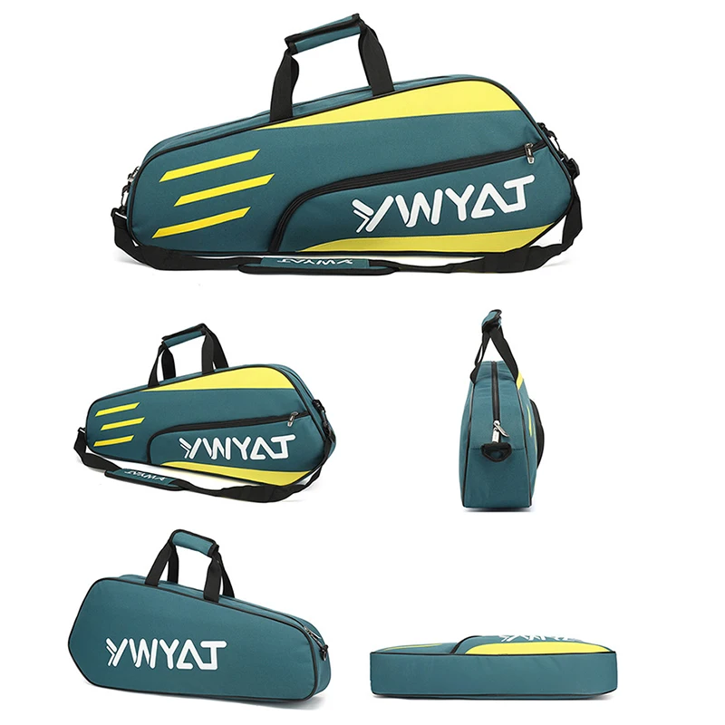 2024 Squash Badminton Racket Bag Big Tennis Bag Lightweight Waterproof Badminton Backpack For 3 Tennis Racket Outdoor Trainning