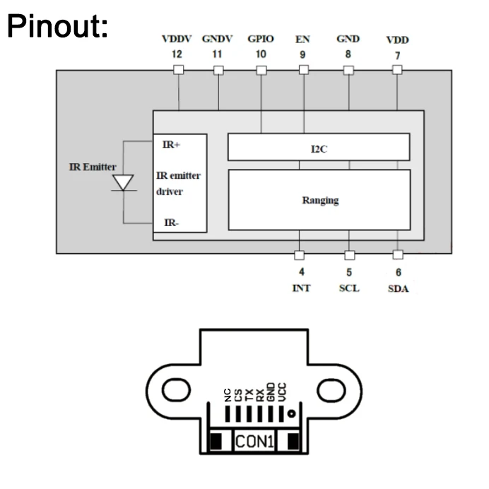 1/2/5/10Pcs Benewake TF-LC02 Lidar Bis Hin Modul Hohe Präzision ToF Sensor UART DC 3-3,6 V für Kehrmaschine Drone Roboter Smart Home