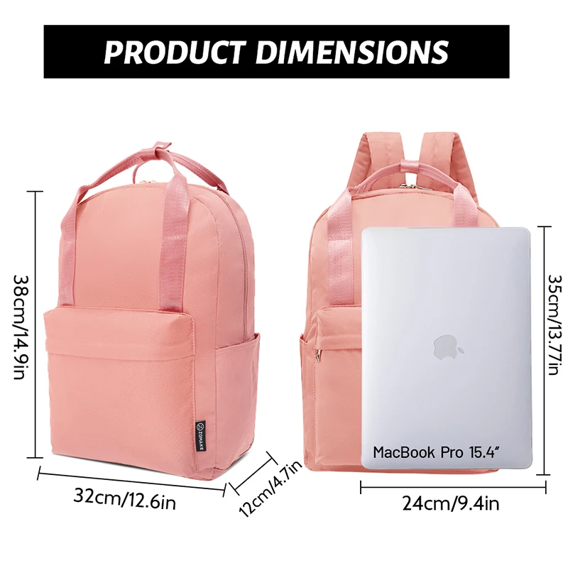 ZOMAKE-Mochila impermeável para meninas adolescentes, bonito clássico Bookbag, resistente à água, viagens de moda, mulheres, 30L