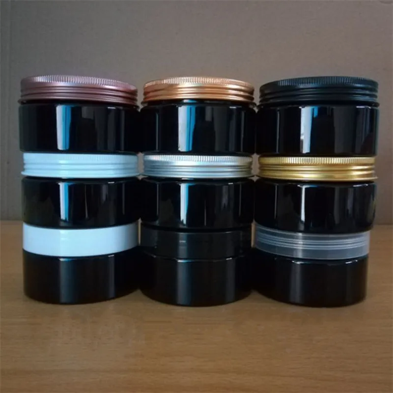 wholesale 100g empty cream jar black bottle cream Mask powder bath salts containers makeup cosmetic refillable tins