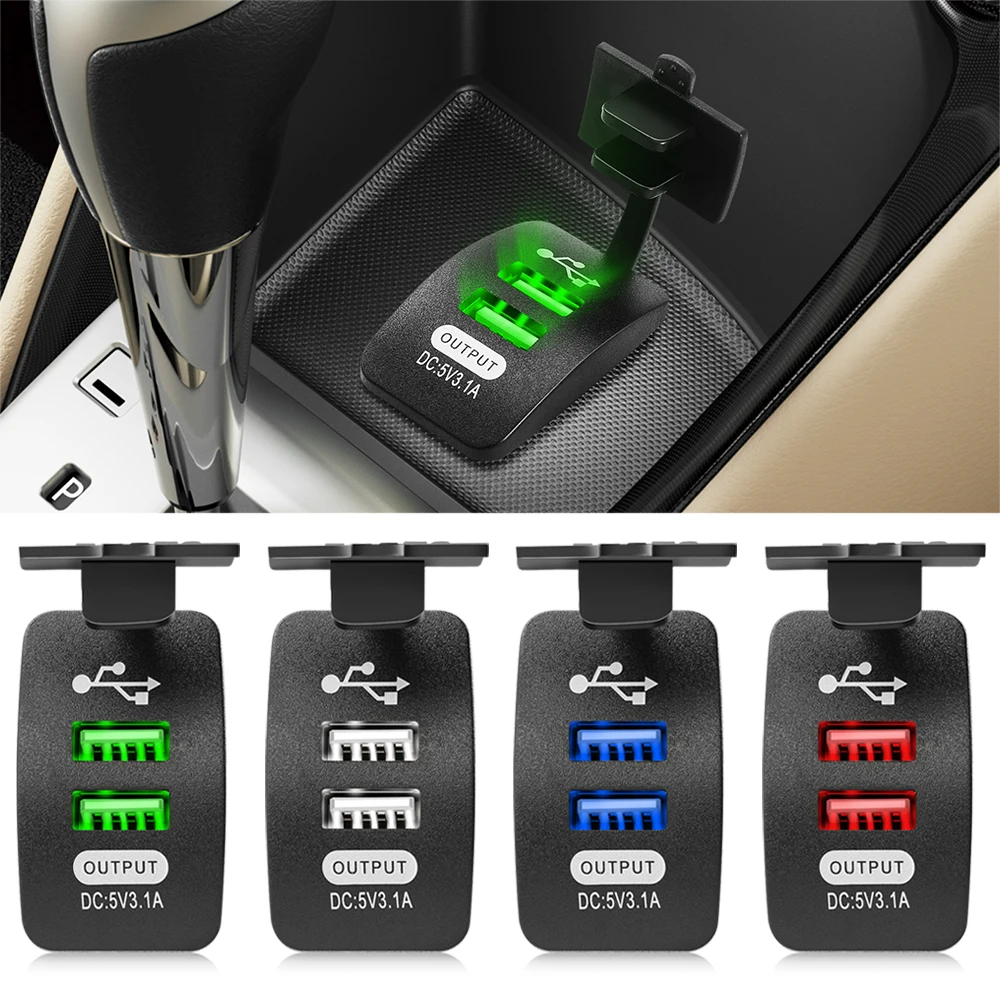 5V 3.1A Universal Car Charger Waterproof Dual USB Ports for lada niva kalina priora granta largus vaz samara 2110 GAZ Gazelle