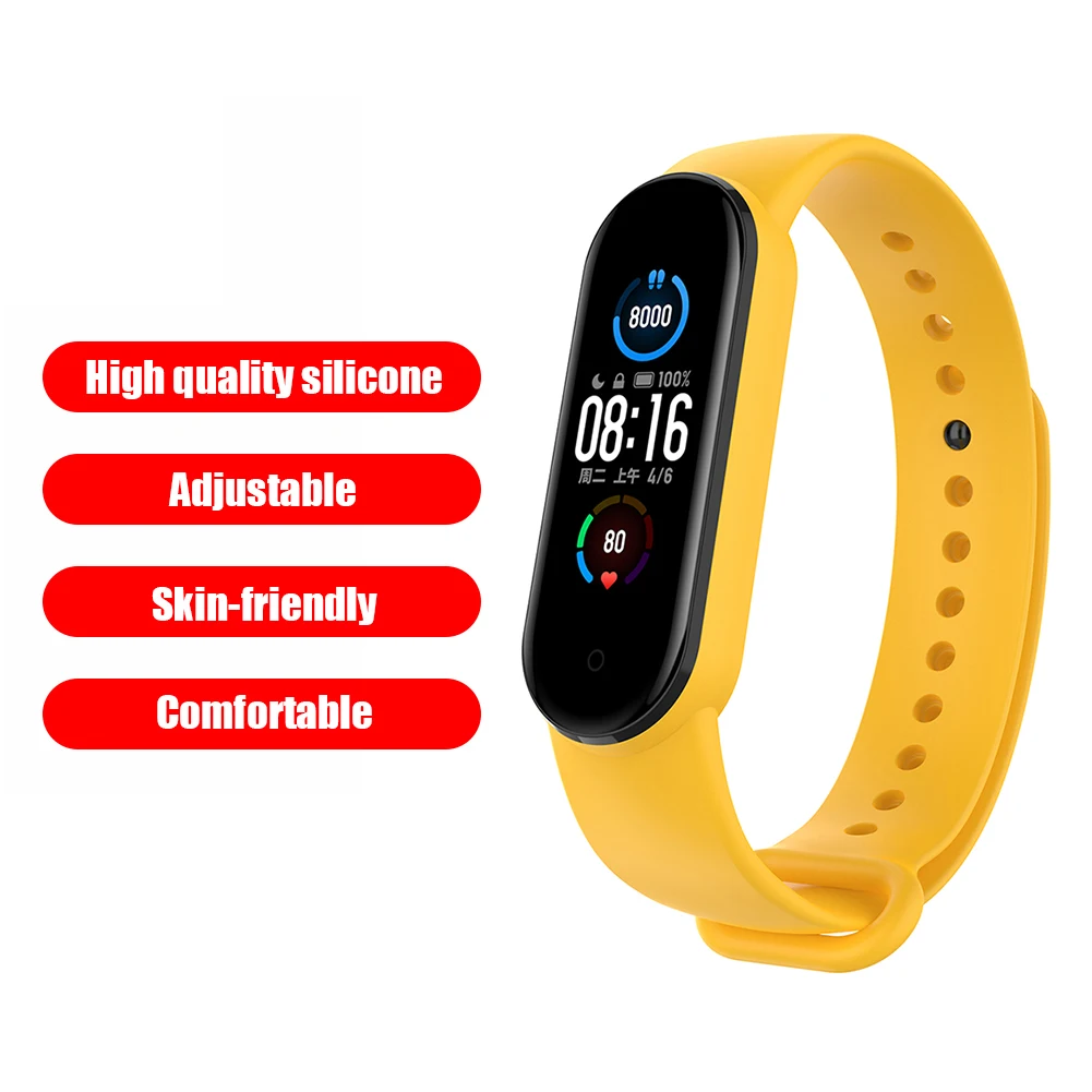 シリコーンスマートウォッチための交換リストバンドユニバーサルmiバンド6/6 nfc/5/5 nfc華mi amazfitバンド5ブレスレットカバー