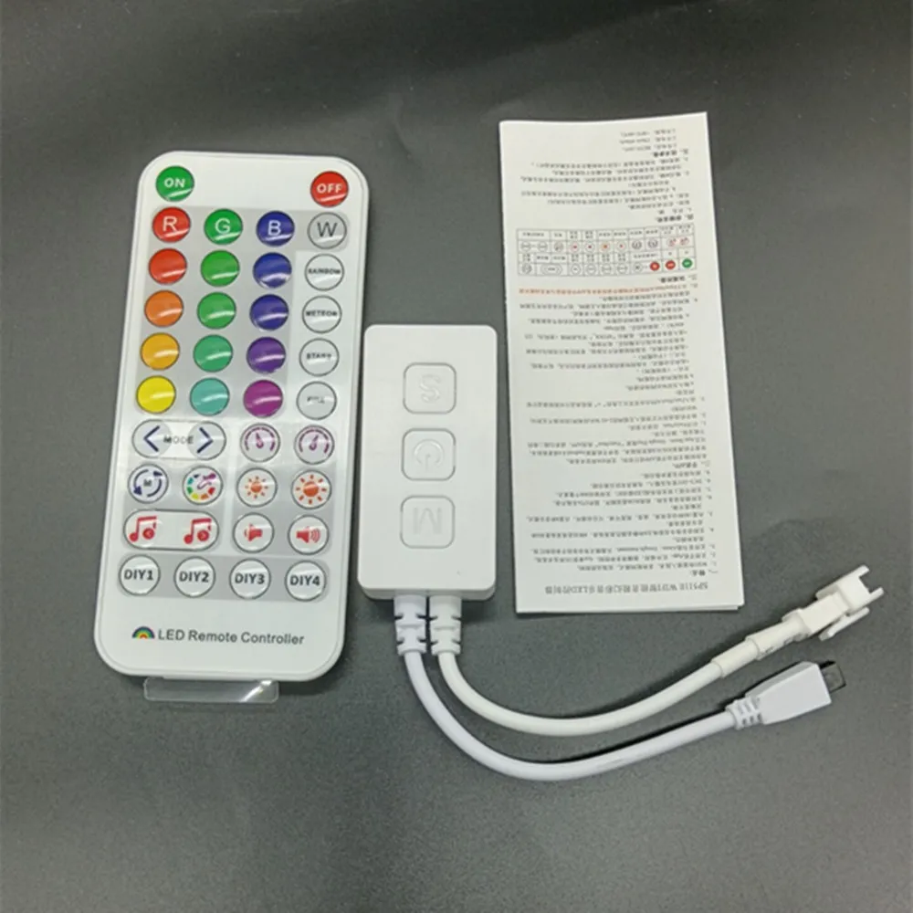 SP511E Wifi Muziek Led Controller Voor WS2812b WS2811 Adresseerbare Pixel Rgb Led Strip Dual Output Alexa Smart Voice App Controle