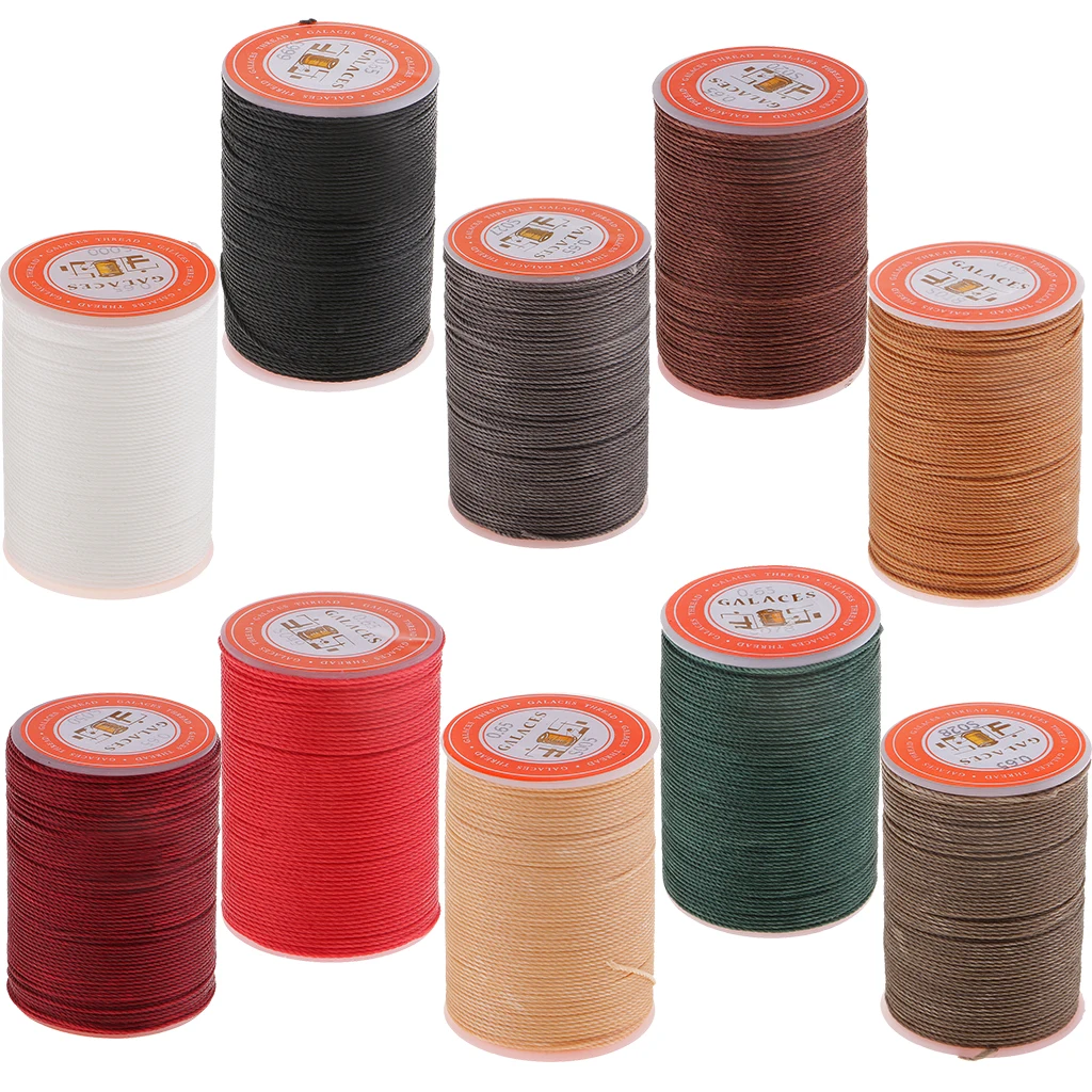 93 Yards 0.65mm Sewing Waxed Thread Hand Stitching Cord for Leather craft DIY Sewing Bags Handbags Wallets Tents Backpacks