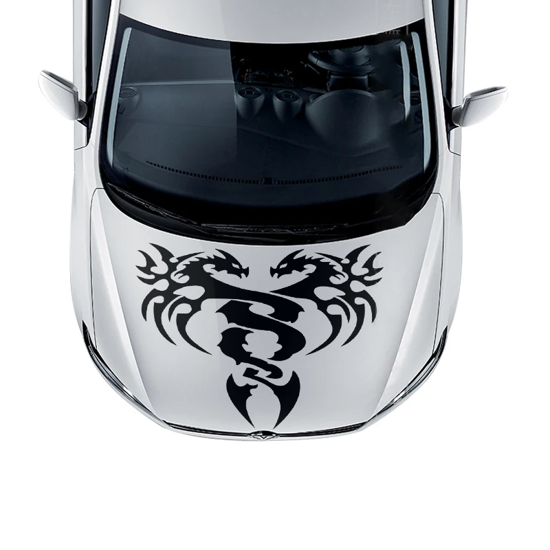 Dragons Decor Car Stickers Waterproof ,Car Hood Bonnet Wrap Decals Tuning Accessories For opel astra g,peugeot 407,seat leon