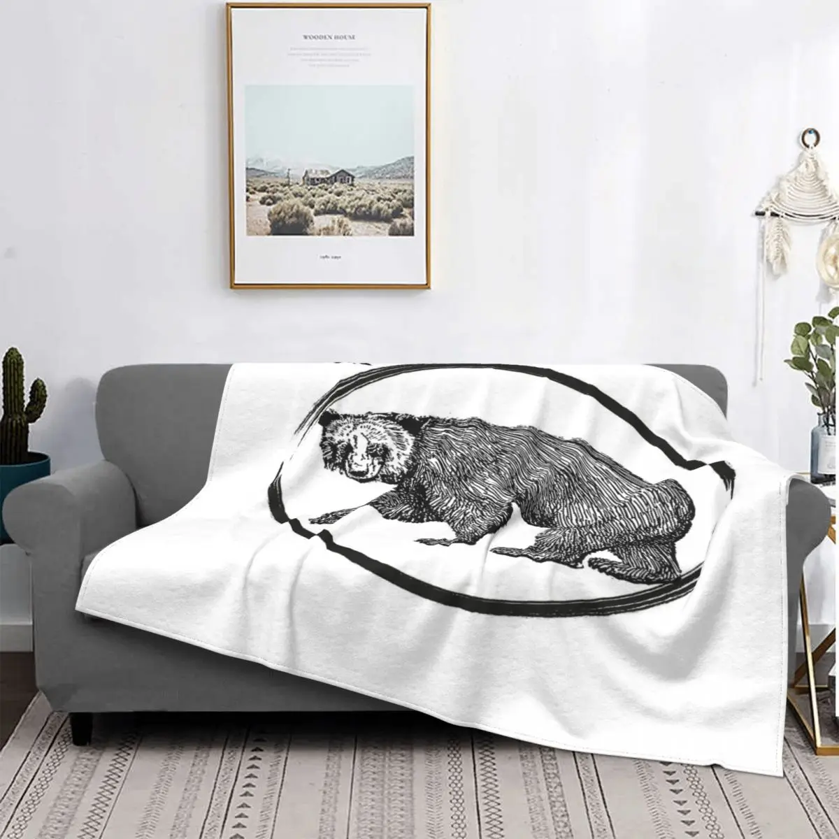 Manta de oso andino para cama, cobertor de tela escópica para sofá, manta Kawaii, toalla de playa de lujo, 2 unidades