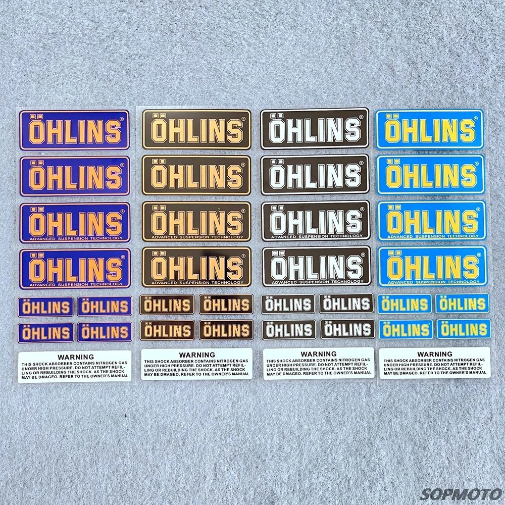 

OHLINS Motorcycle Decal Decoration Logo Accessories High Reflective Suspension Shock Absorption Modified Moto Waterproof Sticker