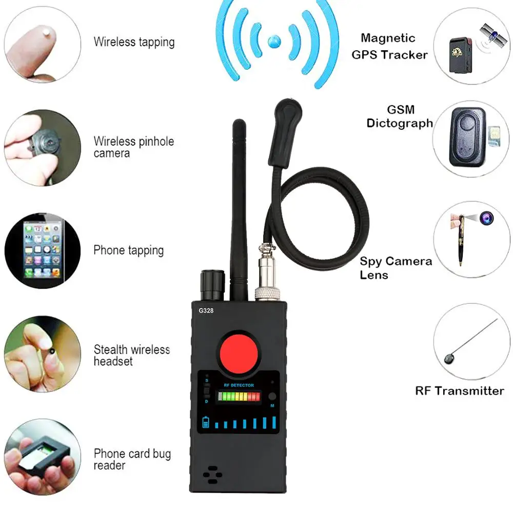 

Anti Eavesdropping Wireless RF CDMA Signal Scanner High Sensitive Hidden Camera Detector GPS Signal Tracker GSM Audio Bug Detect