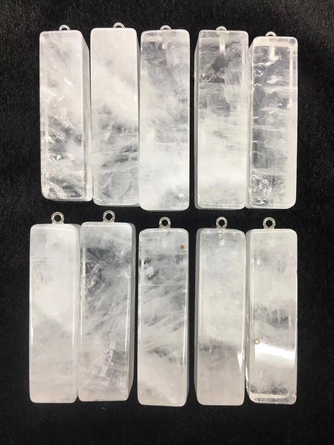 

Wholesale Price 10pcs/Pack Natural Rock Quartz Crystal Bead Pendant,17x60mm Square Tubes Pendant for Jewelry Necklace DIY