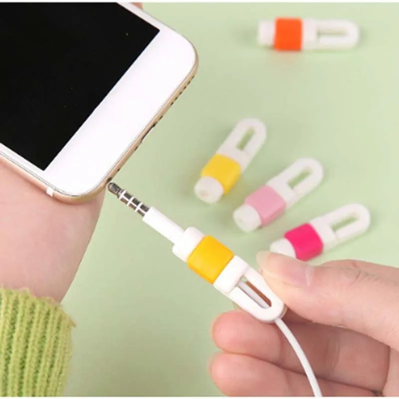 Earphone Cable Protector Organizer Headphone Line Cord Protection Sleeves Cable Winder Plastic KOQZM