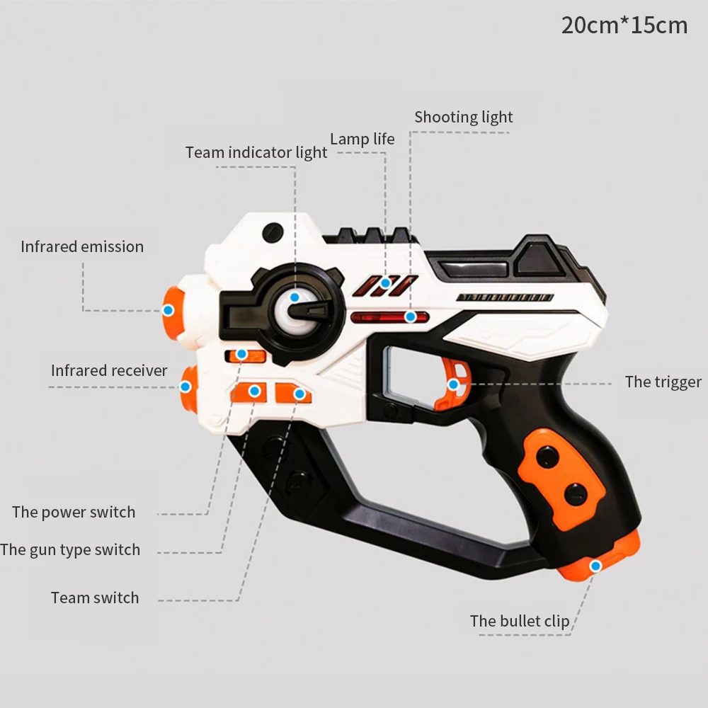 Laser Tag Projector Toy Gun Set Electric Infrared Toy Guns Battle Game Kids Laser Pistol for Boys Children Indoor Outdoor Sports