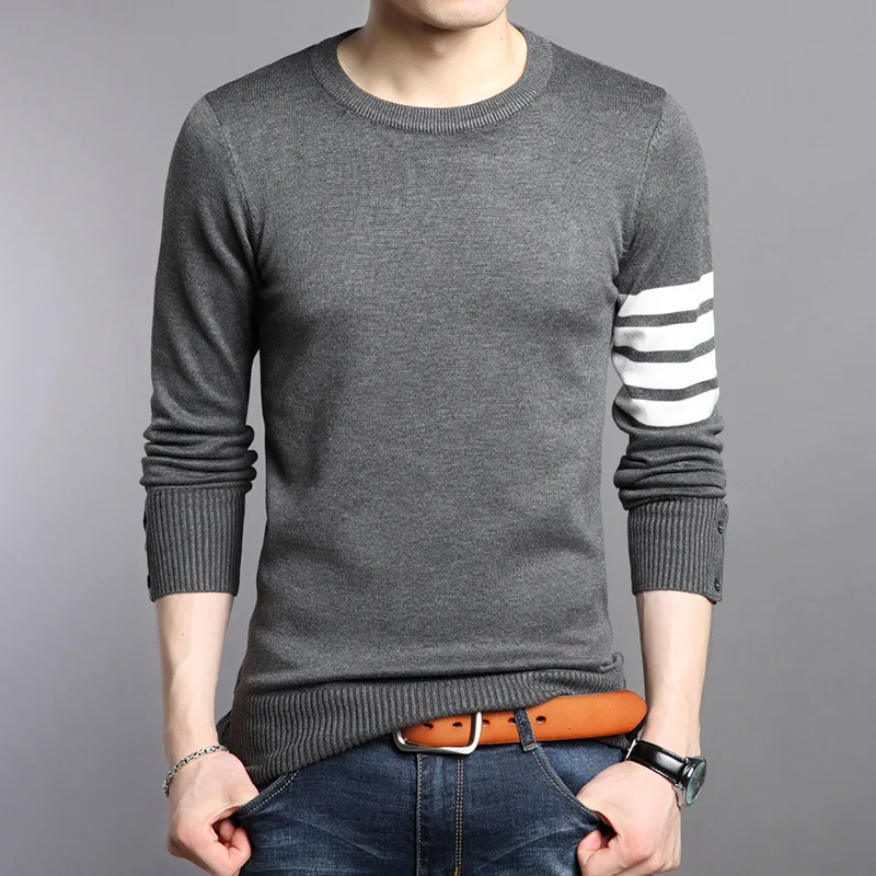 New Men Turtleneck Solid Color Casual Sweaters Autumn Winter Men\'S Cotton Sweater Slim Fit Brand Knitted Pullovers Plus Size