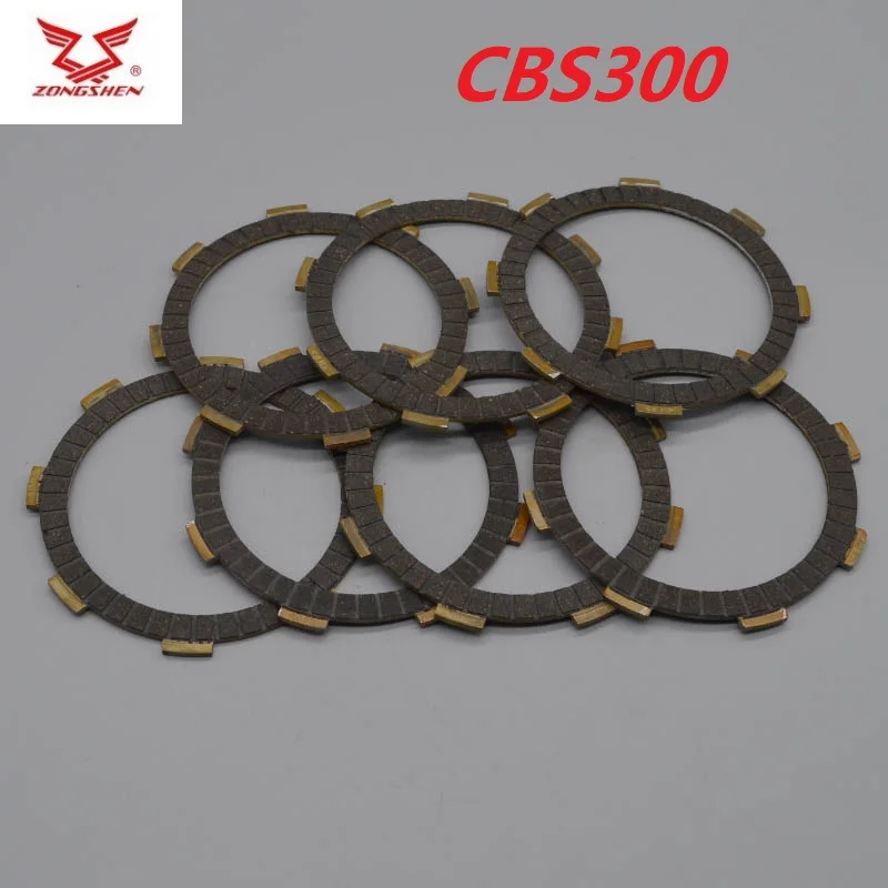 7pcs/set zongshen cbs300 engine clutch plate 300cc Motorcycle dirt pit bike bosuer BSE m6 j1