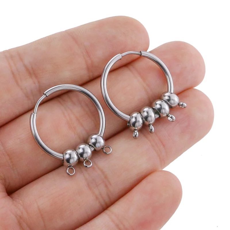 2pcs Stainless Steel Back Clips Ear Hooks Earrings Findings for Components DIY Earring Jewelry Findings Supplies Nickel-free