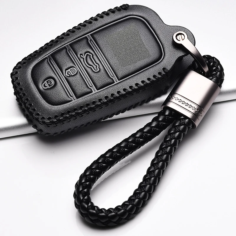 Top Layer Leather Key Cover Car Key Case For Toyota Chr C-hr Land Cruiser 200 Avensis Auris Corolla Smart Keychain Shell