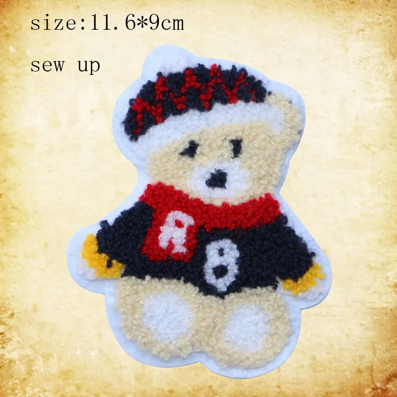 Chenille embroidery patch clothes patch cartoon cute animal bear Penguin patch DIY