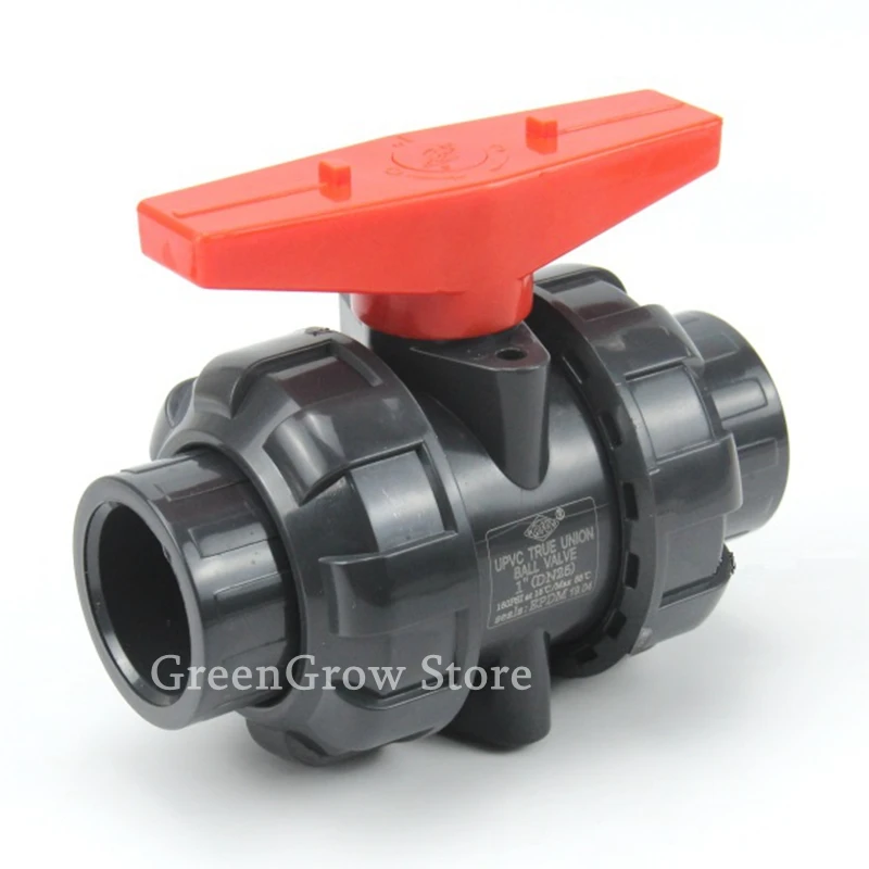 1pc I.D 20~110mm UPVC Ball Valve Aquarium Tank Water Pipe Connector Industrial Water Treatment PVC Pipe Globe Valve Union Joint