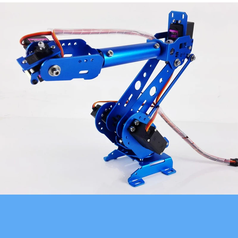CNC Vollmetall 6DOF Roboterarm Kit S6 6-Achsen Kleiner mechanischer Arm Manipulator mit 6 Stück Digital Servo Bildung DIY Spielzeug
