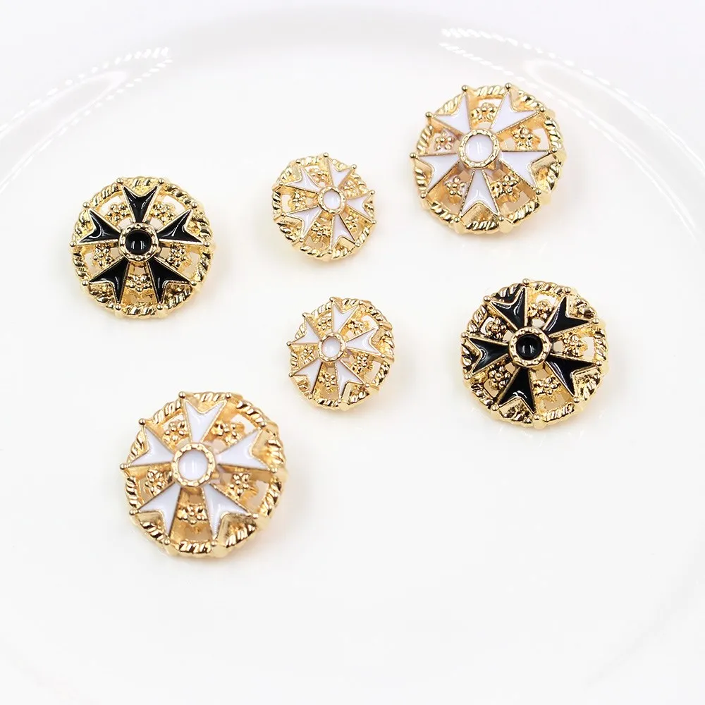 Metal Buttons Gold Point oil for Clothing Sweater Coat Decoration Shirt 10pcs/Lot Accessories DIY JS-0464