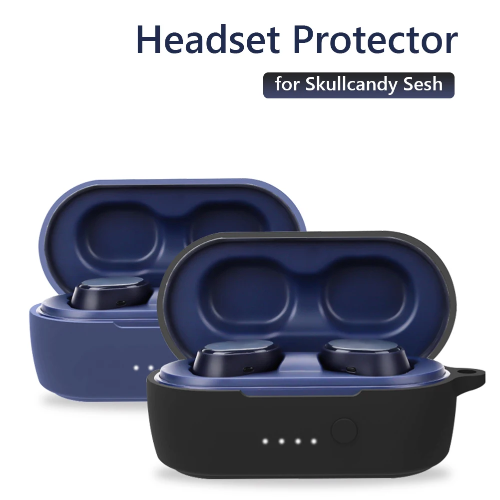 Wireless Headphone Cover Protector Shell Wireless for Skullcandy Sesh Earphone Protective Keychain Case