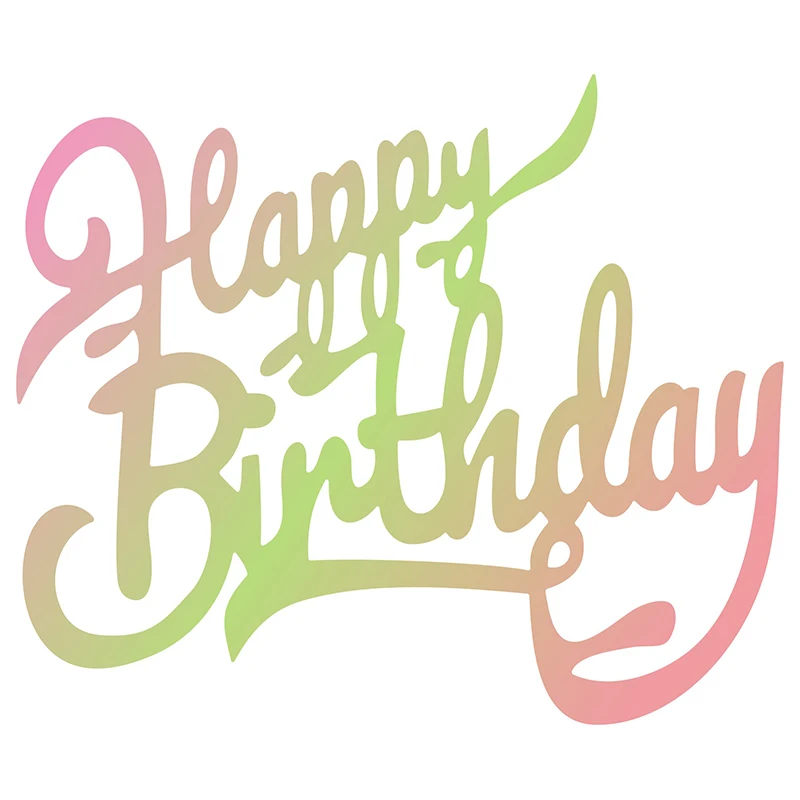2022 New Arrival Metal Happy Birthday Phrase Word Letter Cutting Dies for Scrapbooking Greeting Card Making Stencils Paper Craft