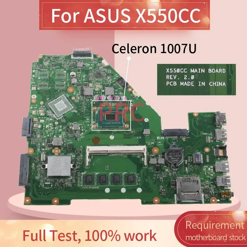 

Материнская плата для ноутбука ASUS X550CC Celeron 1007U материнская плата для ноутбука SR109 REV.2.0 DDR3