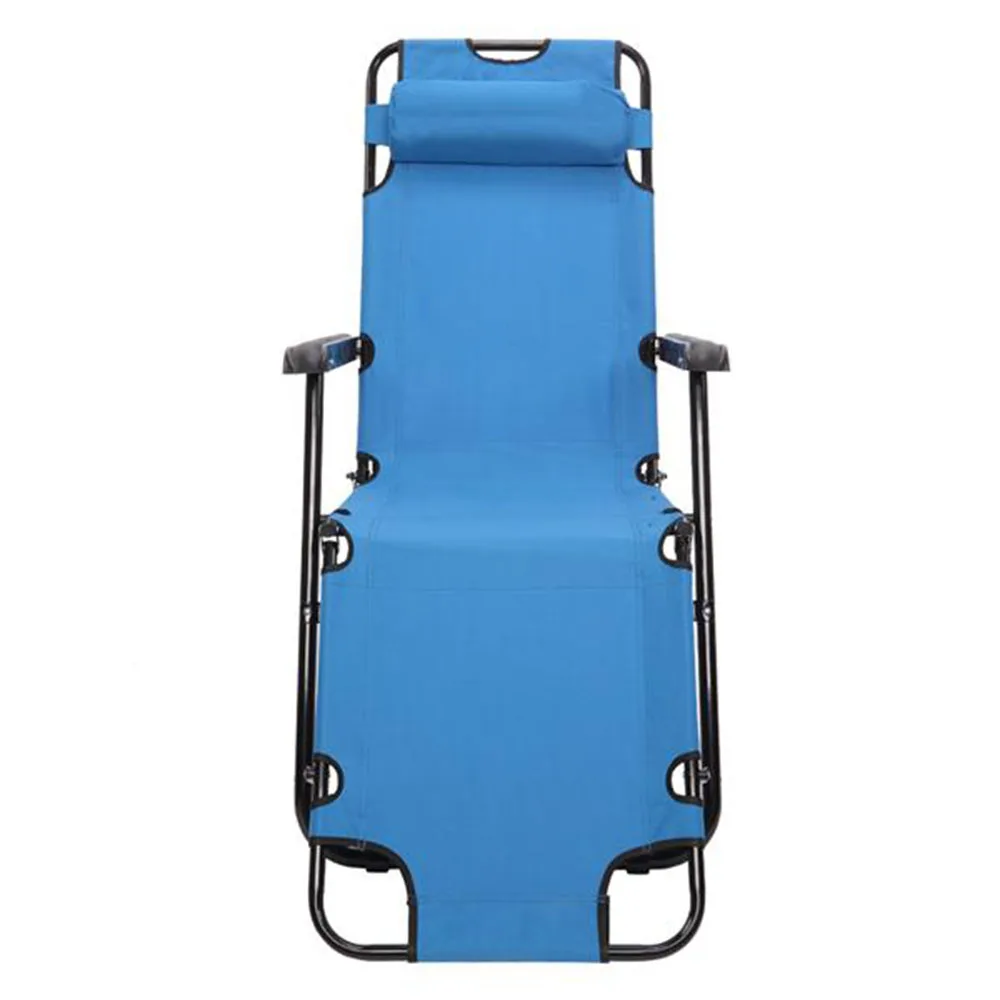 [US-W]RHC-202 Portable Dual Purposes Extendable Folding Reclining Chair Blue