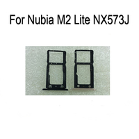 100% Original Silver SIM Card Tray For ZTE Nubia M2 Lite NX573J SD Card Tray SIM Card Holder SIM Card Drawer NubiaM2Lite Parts