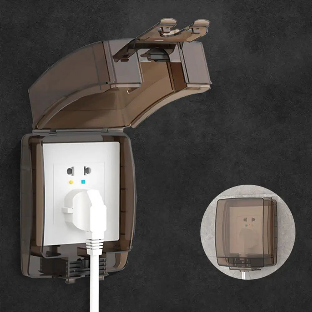 Picture 5: Waterproof Switch Socket Cover 86 Universal Type High Level Kitchen Bathroom Waterproof Socket Box Protect Electrical Appliances