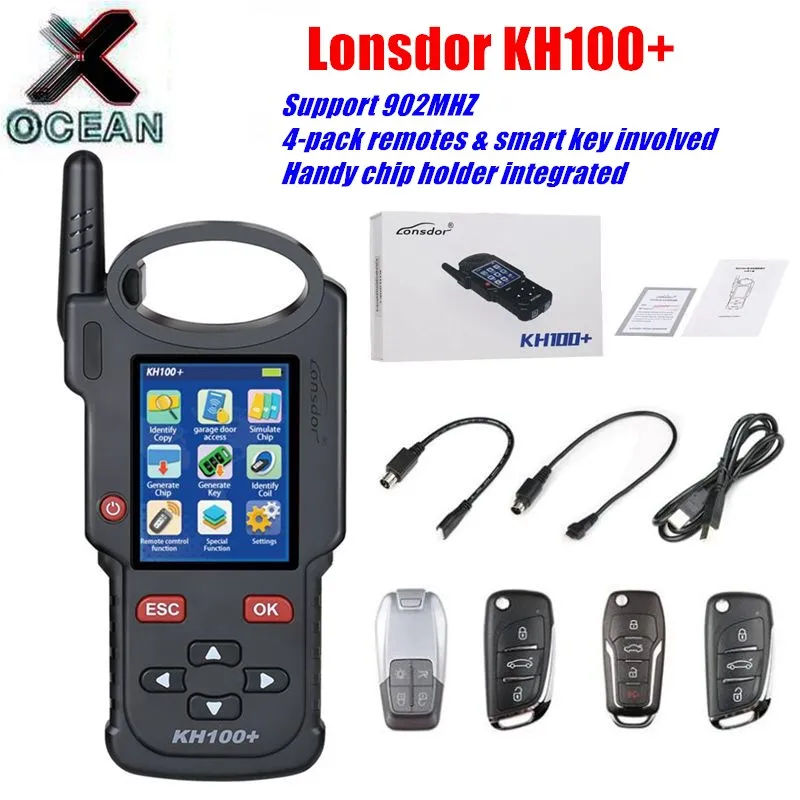 

Newest Lonsdor KH100+ Remote Maker Key Programmer Identify Copy/Access control key/detect IMMO KH100 + Support Update Online