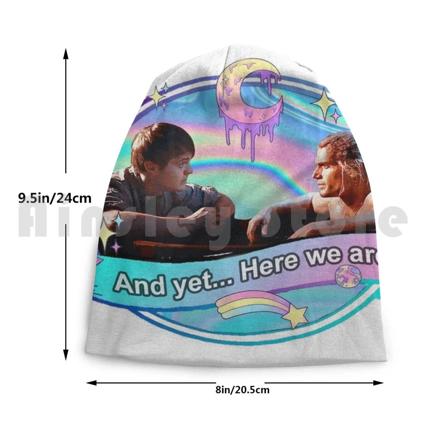 Шапка-бини с рисунком «сделай сам»