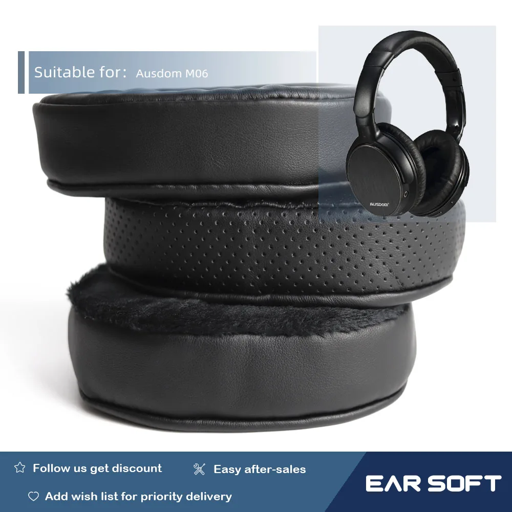 

Earsoft Replacement Ear Pads Cushions for Ausdom M06 Headphones Earphones Earmuff Case Sleeve Accessories