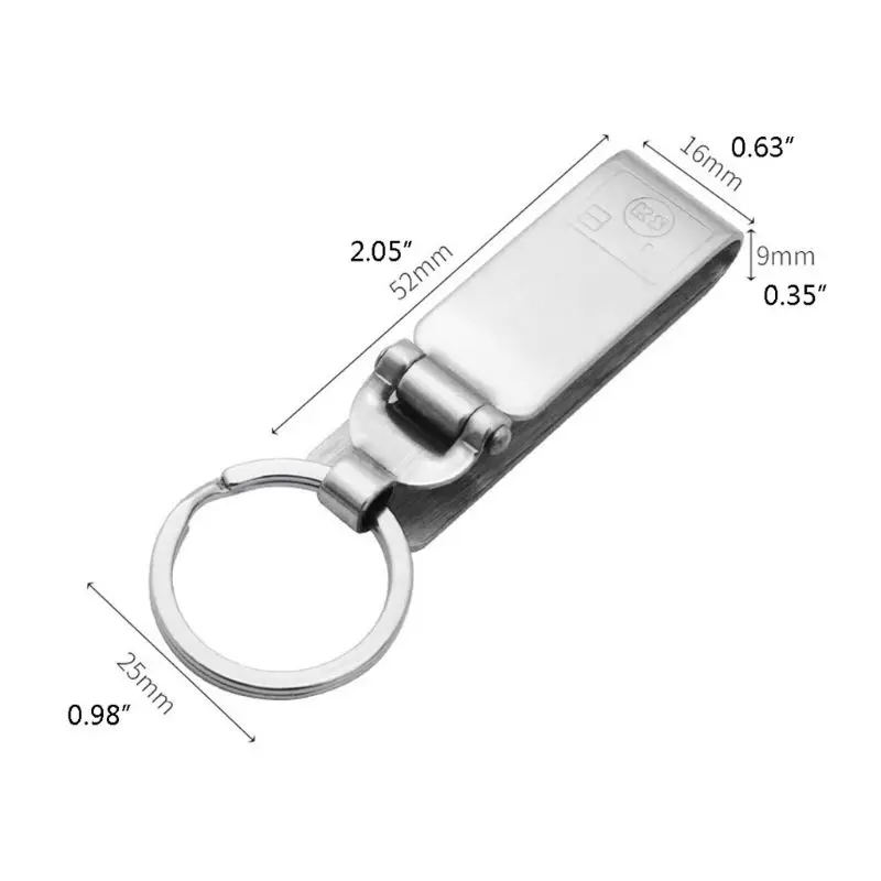 Anti-Lost Heavy Duty Stainless Steel Belt Key Holder Key-Clip Detachable Keyrings for Keys Belt Keychain Men Jewelry