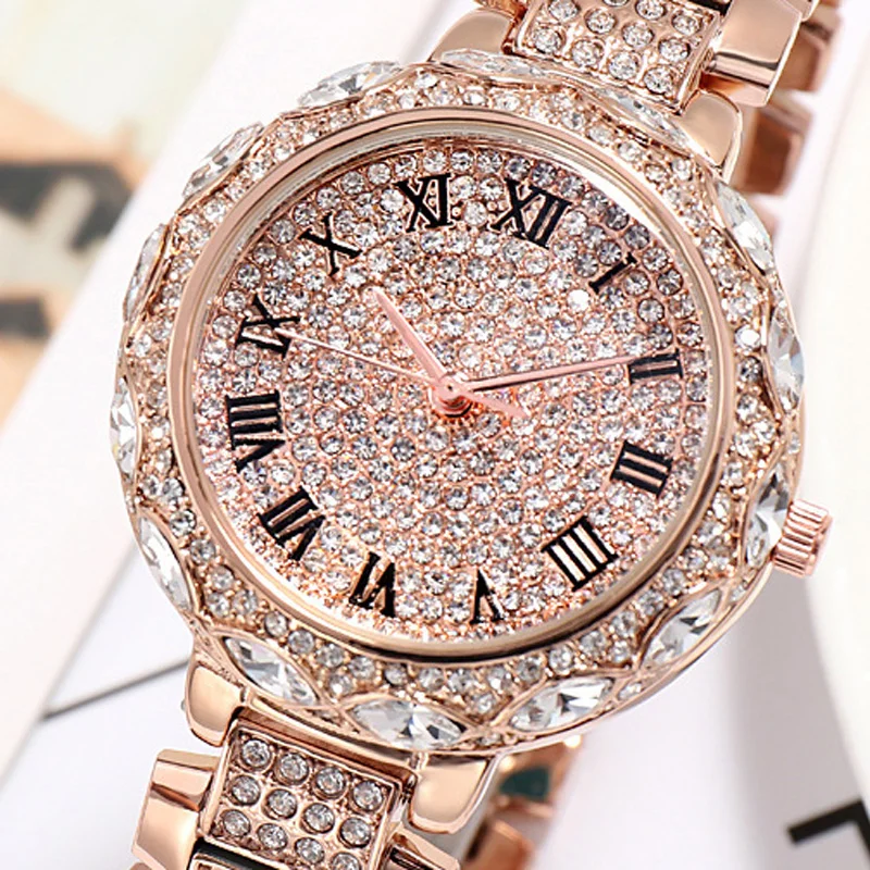 2020 Fashion Classic Roma Watch Women Diamond Watches Rose Gold Quartz Wristwatches Ladies Watches Reloj Mujer Relogio Feminino