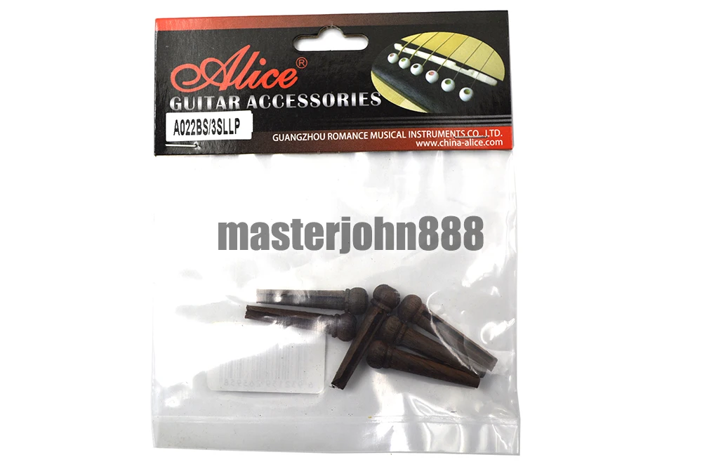 

6 шт., штифты для моста акустической гитары Alice A022BS/3SLLP, розовое дерево с целлулоидной точкой