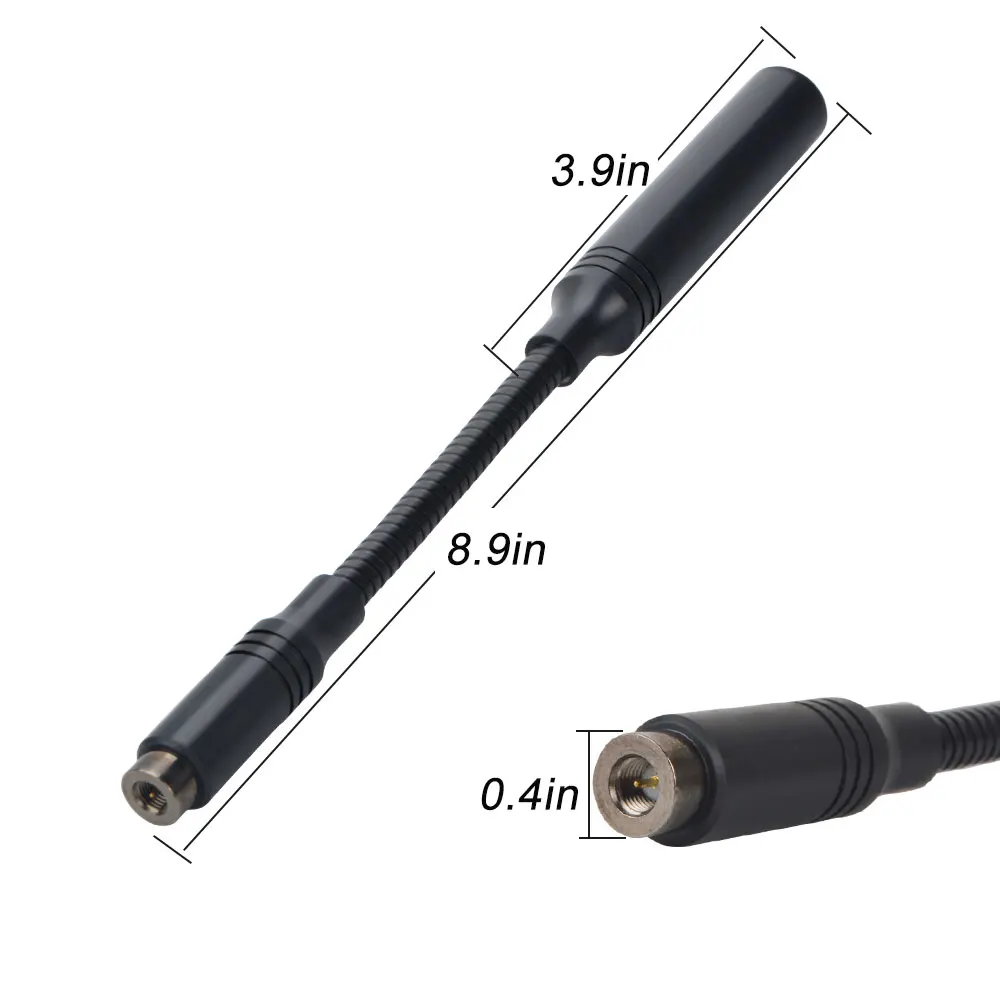 Antena de rádio em dois sentidos portátil tática, VHF, UHF, 144, 430MHz, 3.0dB, banda dupla, tubo de ganso, tático, rádio, 23cm