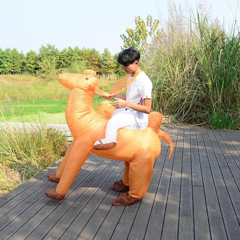 Adult Cartoon Inflatable Anime Camel Halloween Performance Costume Cosplay for Children Woman Man Inflatable Costume